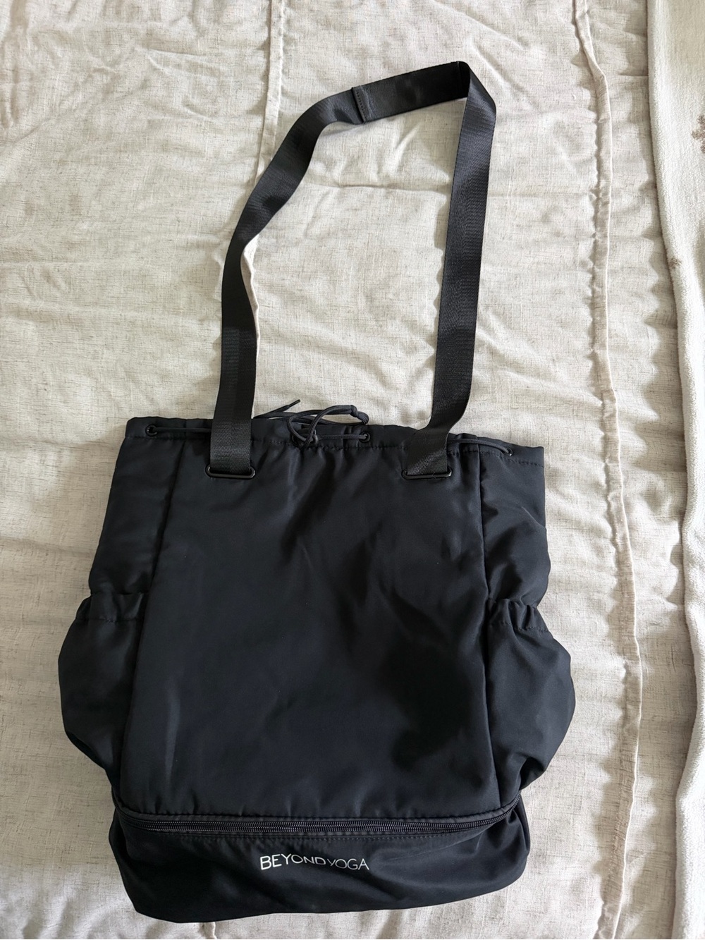 Beyond Yoga Black Convertible Nylon Tote